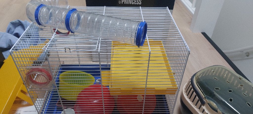 Hamsterkooi inclusief alle toebehoren, Kooi, 60 tot 90 cm, Ophalen of Verzenden, Zo goed als nieuw
