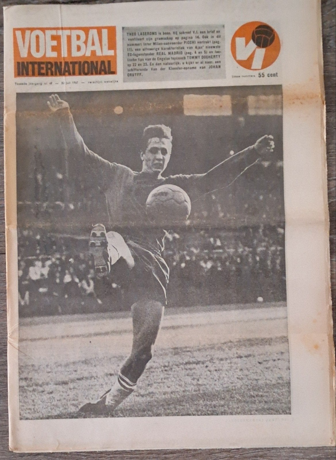 Voetbal International - 31 juli 1967 - Johan Cruyff, Ophalen of Verzenden, Ajax