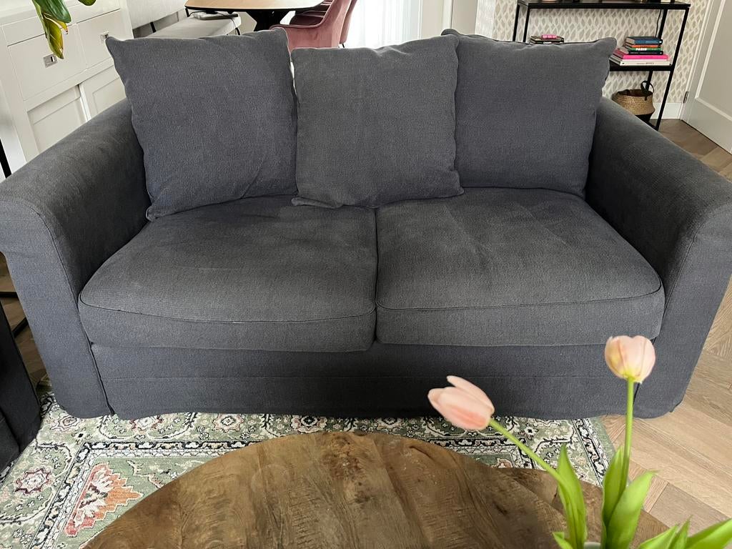 Ikea Grönlid (Ektorp) 2-zits bank anthraciet grijs, Ophalen, 150 tot 200 cm, 75 tot 100 cm, Zo goed als nieuw