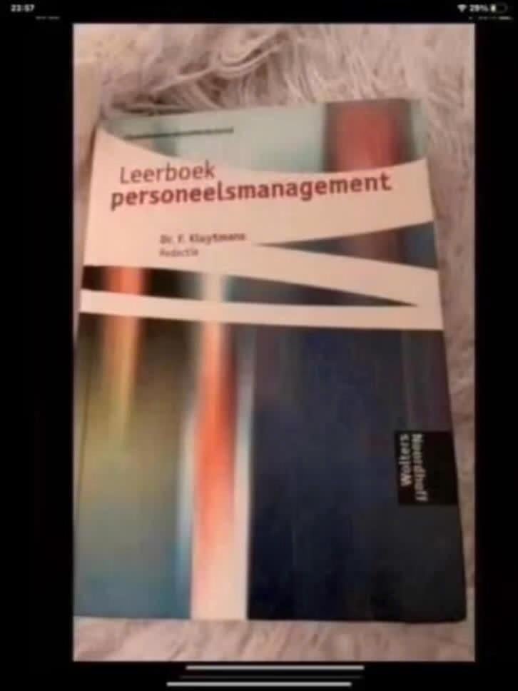 leerboek personeelsmanagement kluytmans, Boeken, Verzenden, Beta