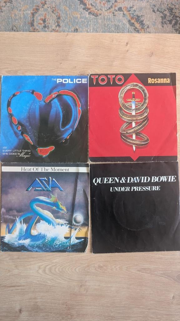 4x rock single te koop, Cd's en Dvd's, Vinyl Singles, Ophalen of Verzenden, Gebruikt, Pop