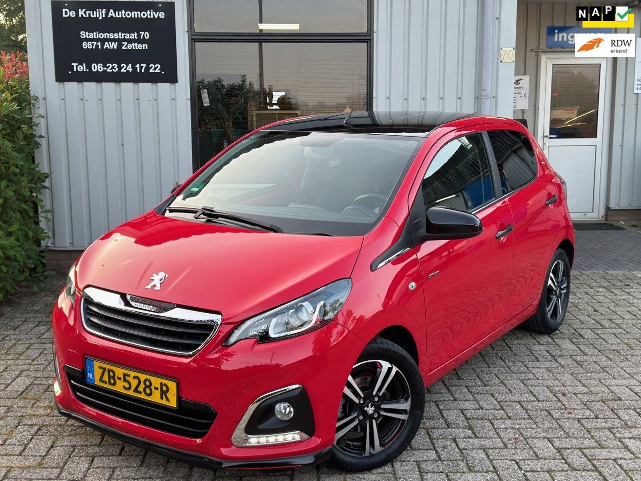 Peugeot 108 1.0 e-VTi GT-Line|CARPLAY|CAMERA|KEYLESS|START/S, Voorwielaandrijving, Dealer onderhouden, Gebruikt, Euro 6