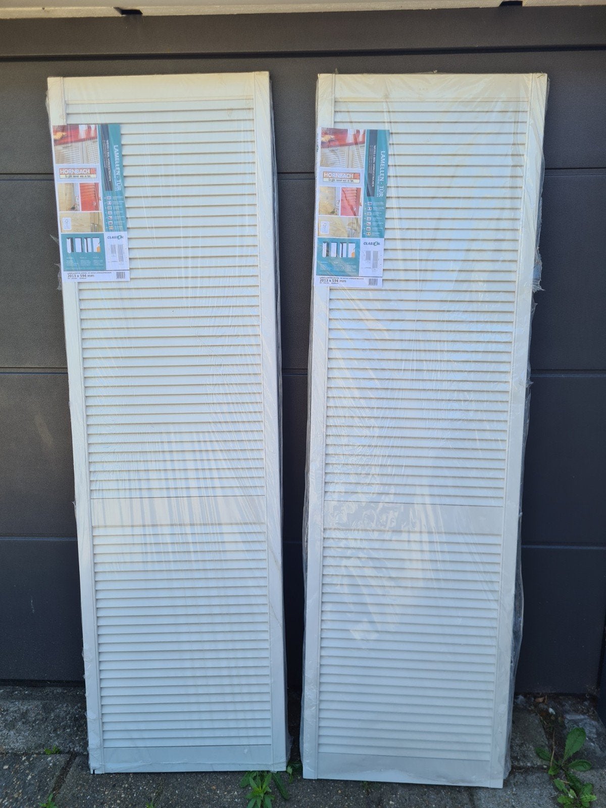 Nieuwe Lamellendeuren (2 stuks) - Wit, 2013x594 mm, Ophalen