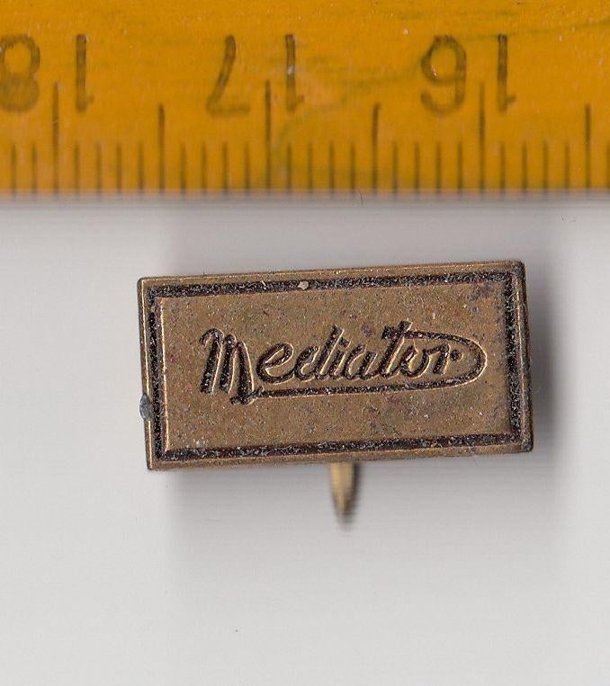Mediator Radio Logo Electronica embleem metaal, Ophalen of Verzenden