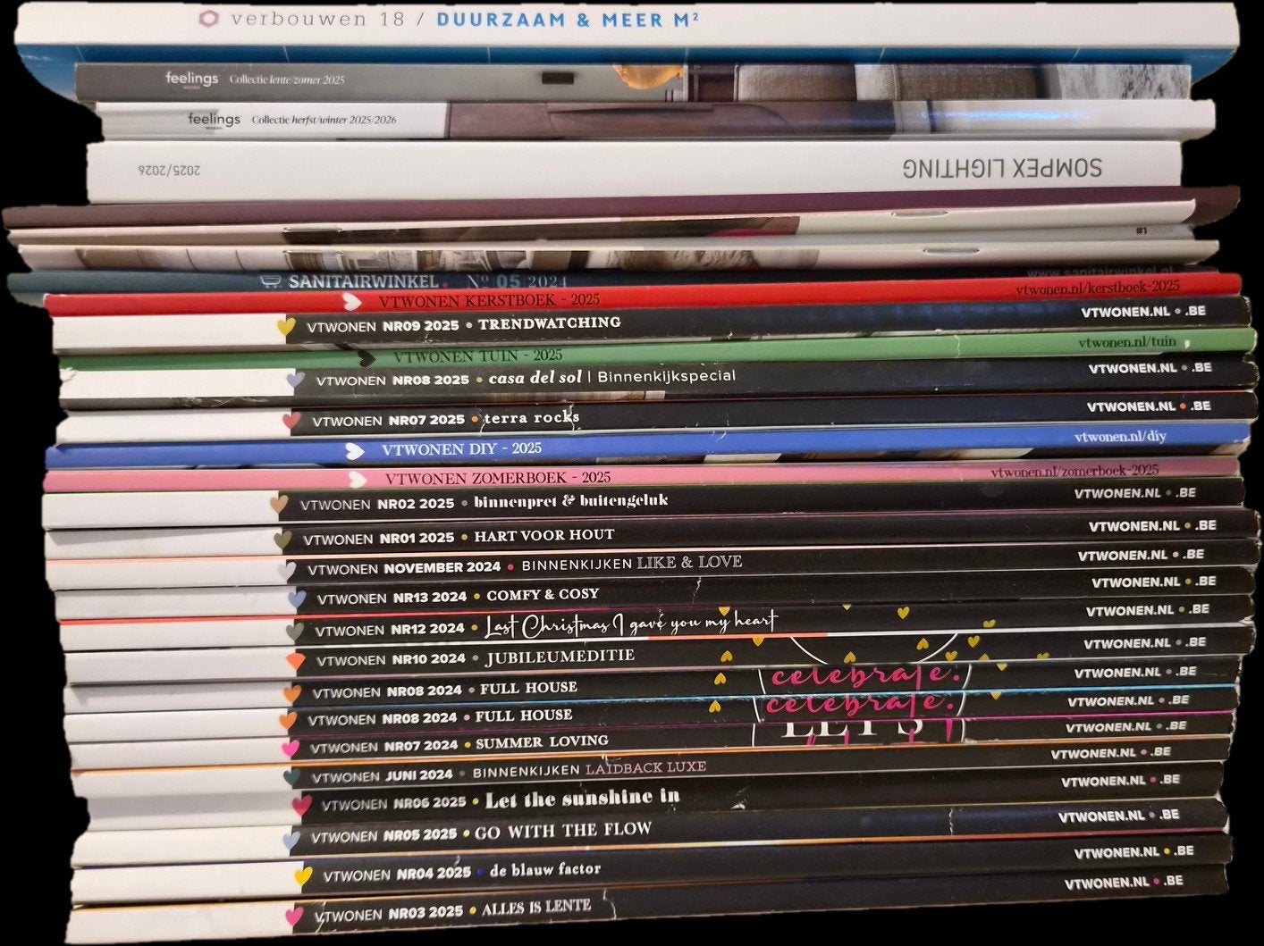 Grote stapel vtwonen tijdschriften en extra woonbladen, Boeken, Tijdschriften en Kranten, Ophalen, Gelezen, Overige typen
