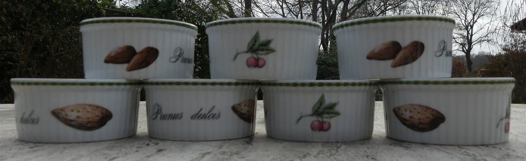 Apilco France Elysian Garden 7 Souffle Bakjes Casserole Dish, Huis en Inrichting, Keuken | Servies, Nieuw, Schaal of Schalen, Aardewerk