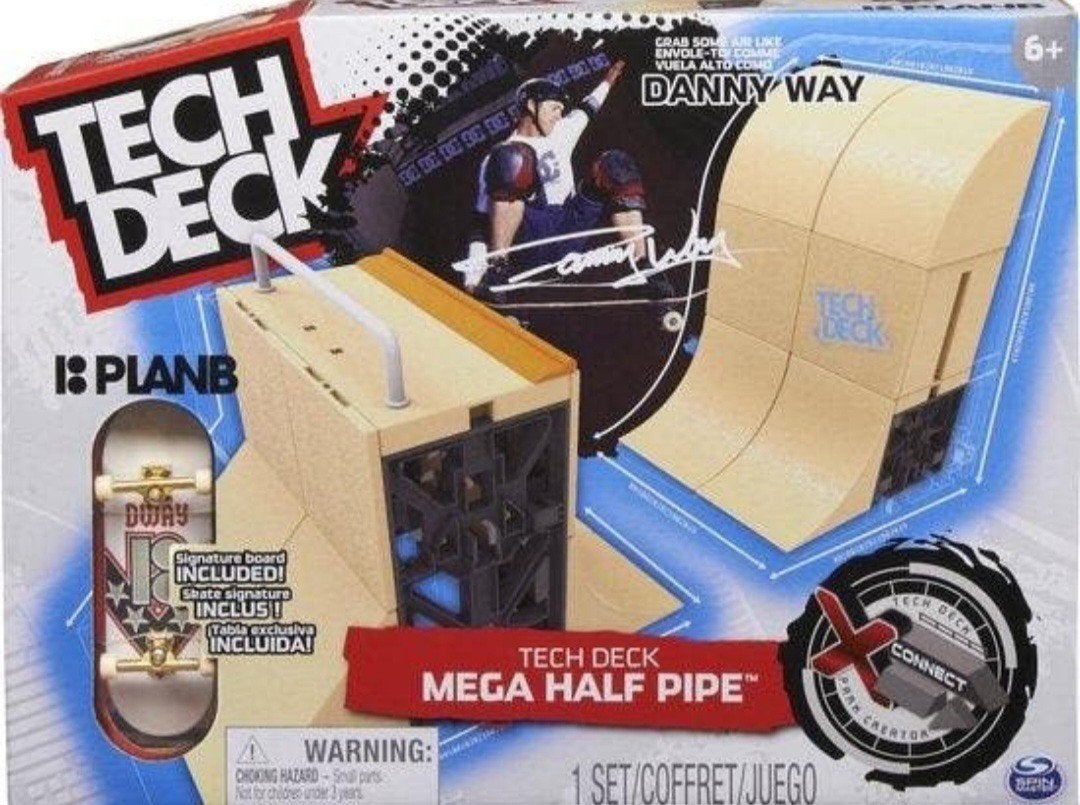 Tech Deck Mega Half Pipe Skateboard Speelset, Ophalen of Verzenden, Gebruikt, Jongen of Meisje