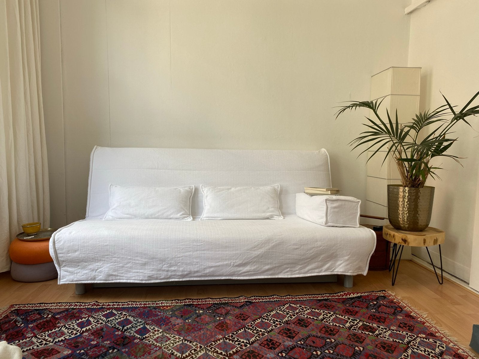 IKEA Beddinge slaapbank/futon - Wit, 2-persoons, Gebruikt, Wit, Tweepersoons, 200 cm