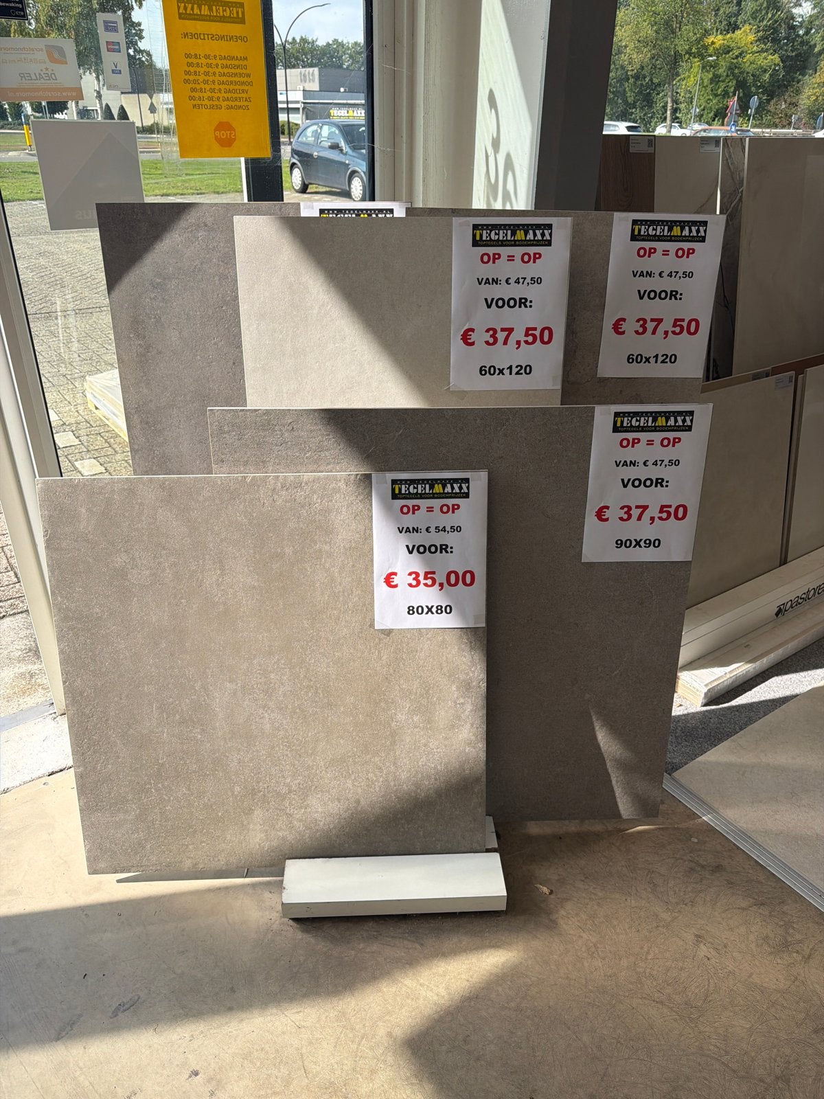 Uitverkoop tegels: diverse maten en materialen, op = op!, 60 cm of meer, Keramiek, Nieuw, Ophalen of Verzenden