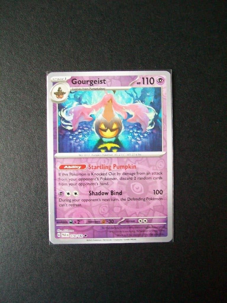 3485: Nieuwe Pokemonkaart holofoil GOURGEIST HP110 (078/182), Verzenden, Nieuw, Losse kaart, Foil