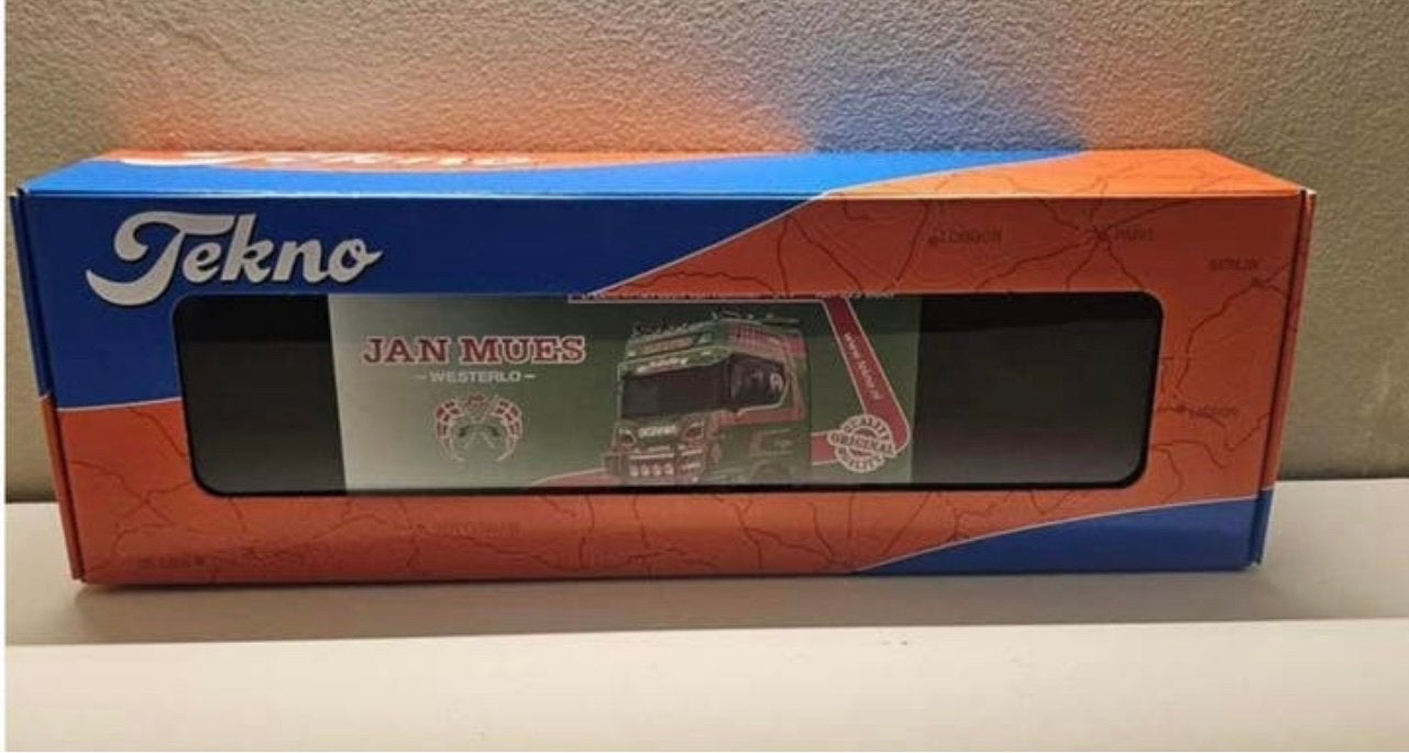 Tekno Jan Mues, Hobby en Vrije tijd, Modelauto's | 1:50, Ophalen of Verzenden, Zo goed als nieuw, Bus of Vrachtwagen, Tekno