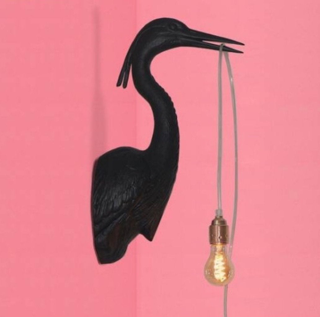 Flying Dutchman Reiger Wandlamp Zwart - Uniek Design, Ophalen, Nieuw, Overige materialen