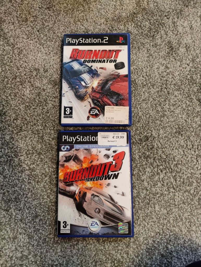 PS2 - Burnout Race bundel - Compleet, 1 speler, Racen en Vliegen, Ophalen of Verzenden, Zo goed als nieuw