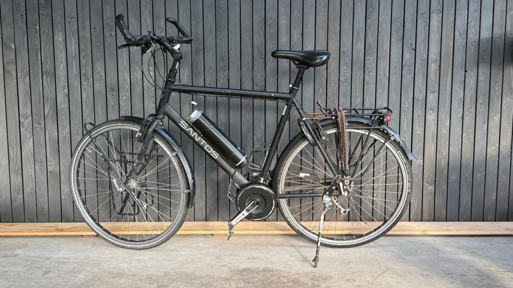 Santos herenfiets met Pendix motor, maat 61cm, Fietsen en Brommers, Overige merken, 28 inch, Gebruikt, Velgrem