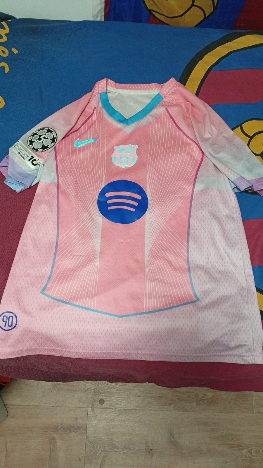 FC Barcelona Lamine Yamal Thuisshirt Roze Maat M, Maat 48/50 (M), Nike, Ophalen of Verzenden, Zo goed als nieuw