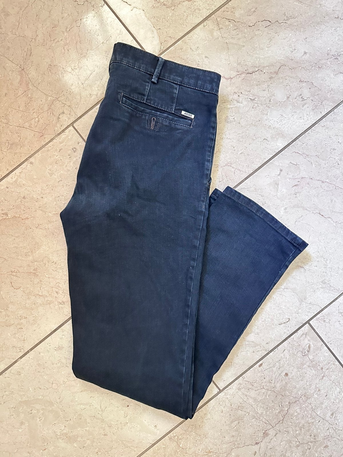 Chino Meyer M5 Maat 50 Blauw, Ophalen of Verzenden, Zo goed als nieuw, Maat 48/50 (M), Blauw