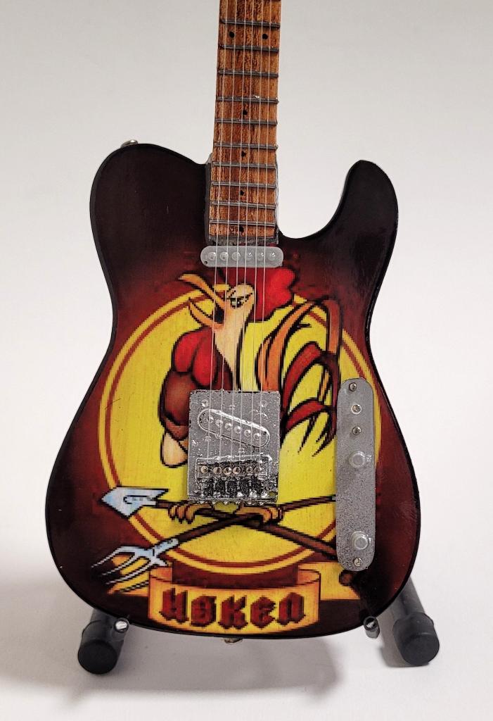 Normaal Hoken haan miniatuur gitaar van hout mini guitar, Verzamelen, Info@deconoord.nl, Deco Noord, Nieuw, Ophalen of Verzenden