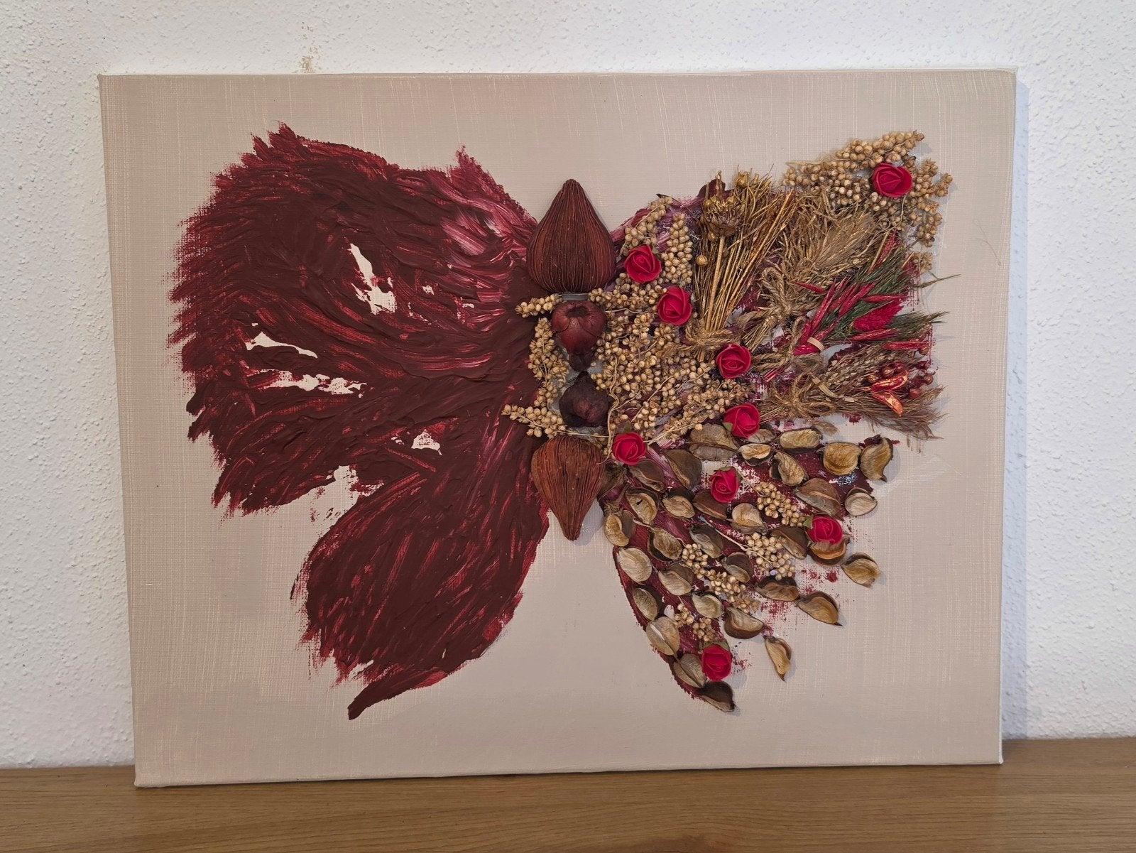 Handgemaakte 3D Vlinder Schilderij op Canvas, Antiek en Kunst, Kunst | Schilderijen | Abstract, Ophalen of Verzenden