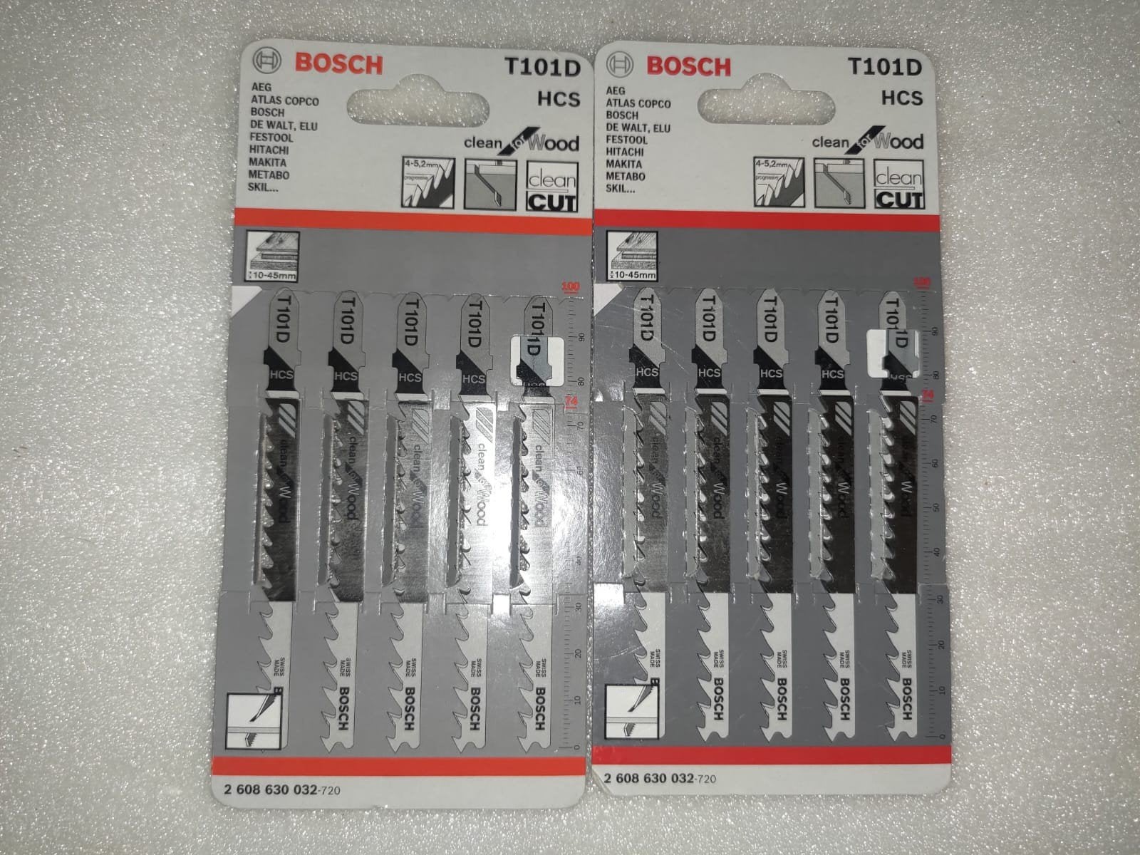 Bosch T101D HCS Decoupeerzaagbladen voor hout (2x5 stuks)