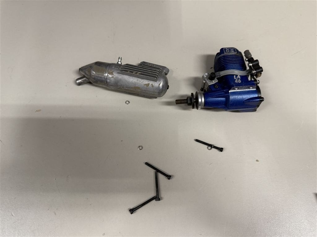 OS46LA O.S. 46LA Nitro tweetaktmotor voor RC-vliegtuigen, Ophalen of Verzenden, Zo goed als nieuw, Nitro