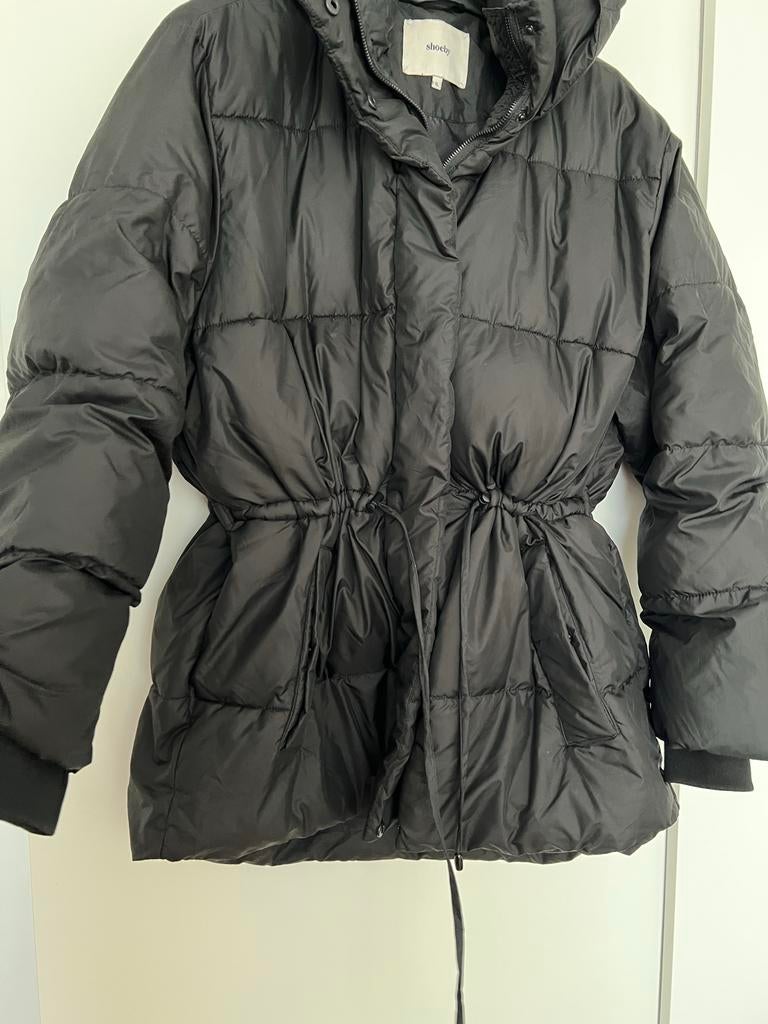 Zwarte winterjas - LA-SHORTPUFFER JACKET, Ophalen of Verzenden, Zo goed als nieuw, Maat 46/48 (XL) of groter, Zwart