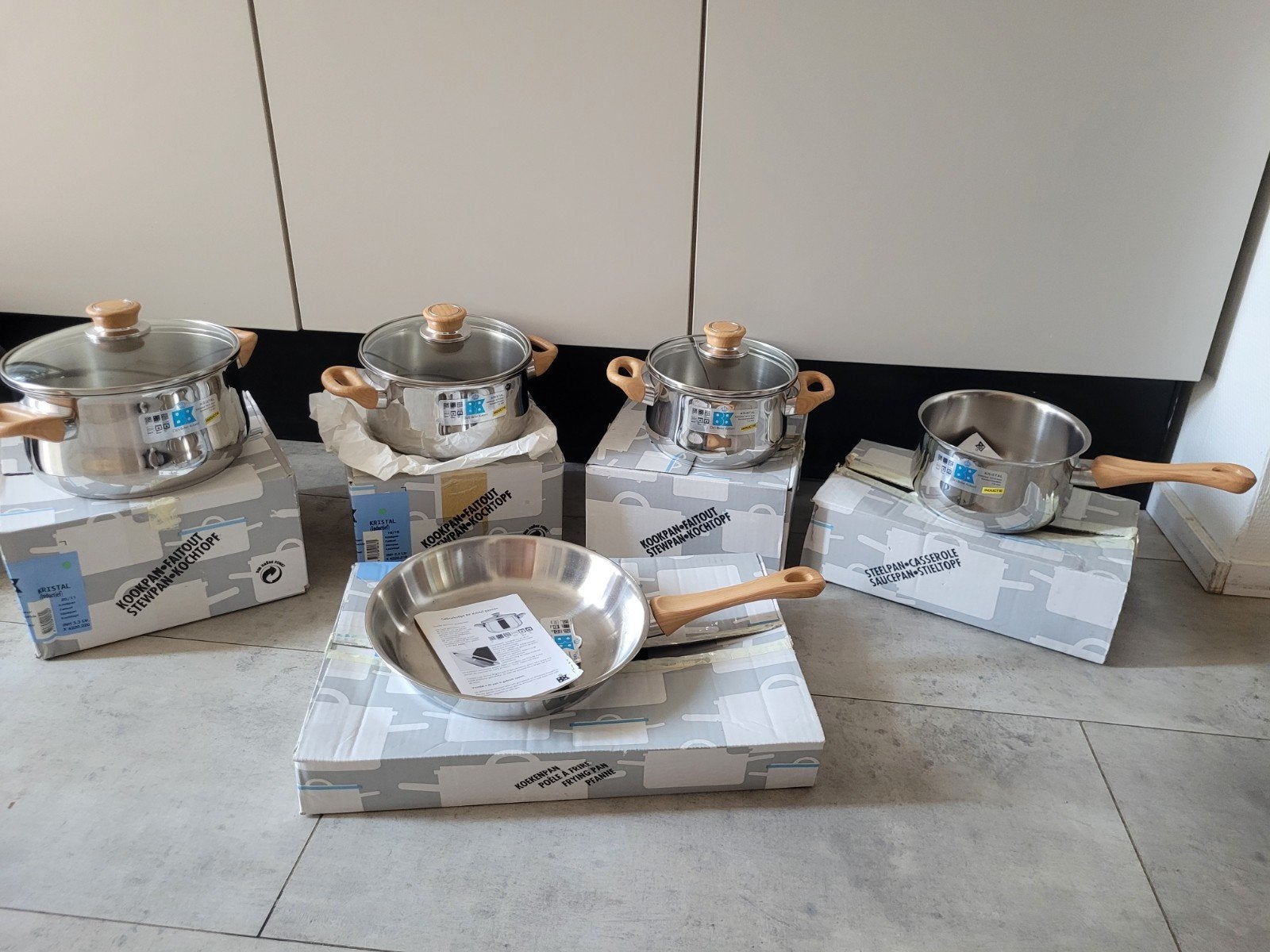 Nieuwe BK Kristal pannenset - Inductie geschikt, BK, Geschikt voor inductie, Nieuw, Pannenset