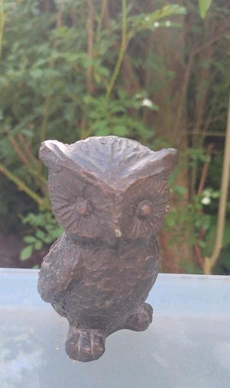 Kleine Uil Sculptuur - Houtsnijwerk, Antiek en Kunst, Minder dan 20 cm, Ophalen of Verzenden, Handgemaakt, Beeld