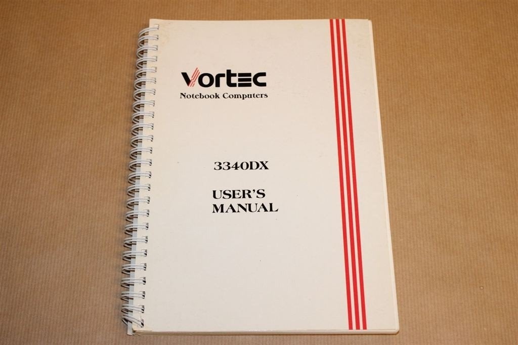 Vortec 3340DX Notebook Computer User Manual 1991, Ophalen of Verzenden, Zo goed als nieuw, Internet of Webdesign