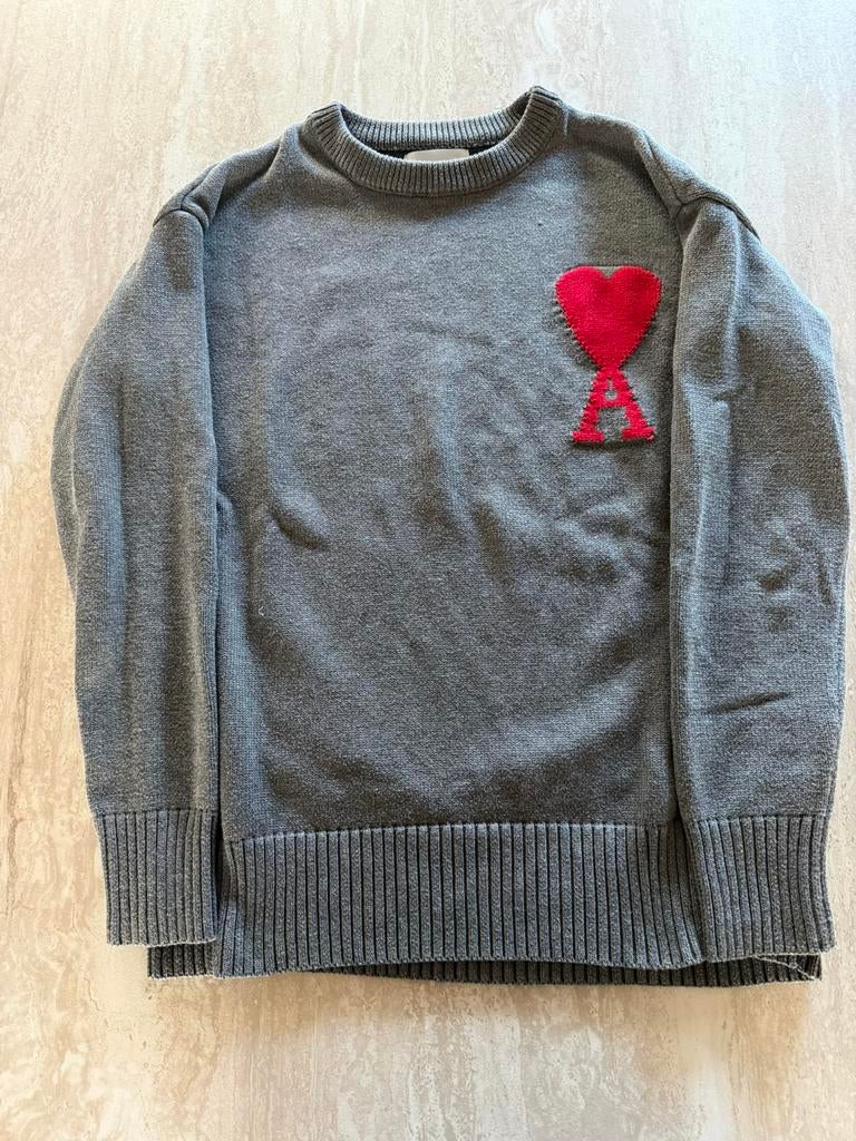 Ami paris sweater, Kleding | Heren, Truien en Vesten, Ophalen of Verzenden, Zo goed als nieuw, Maat 48/50 (M), Grijs