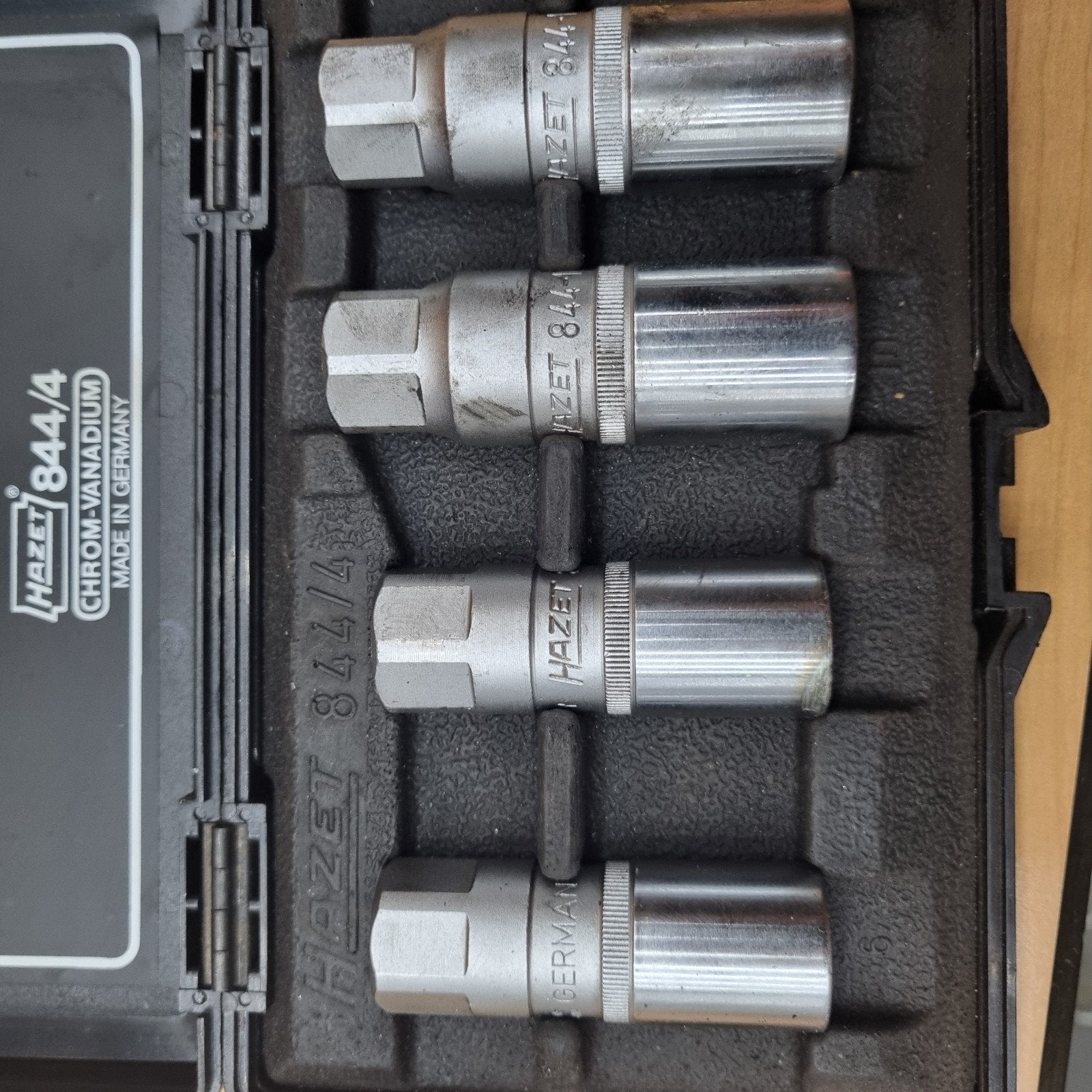 Hazet 844/4 4-delige metrische tapeinduitdraaierset, Ophalen of Verzenden, Gebruikt