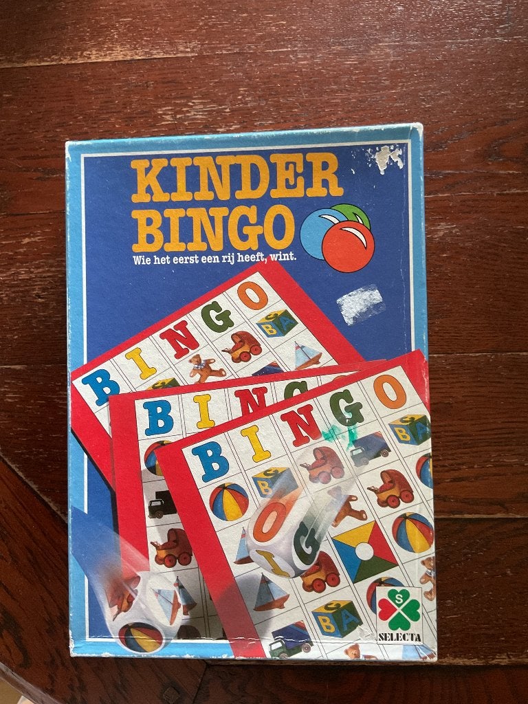 Kinderbingo,doos beschadigt maar leuk voor kinderfeestje, Ophalen of Verzenden, Gebruikt