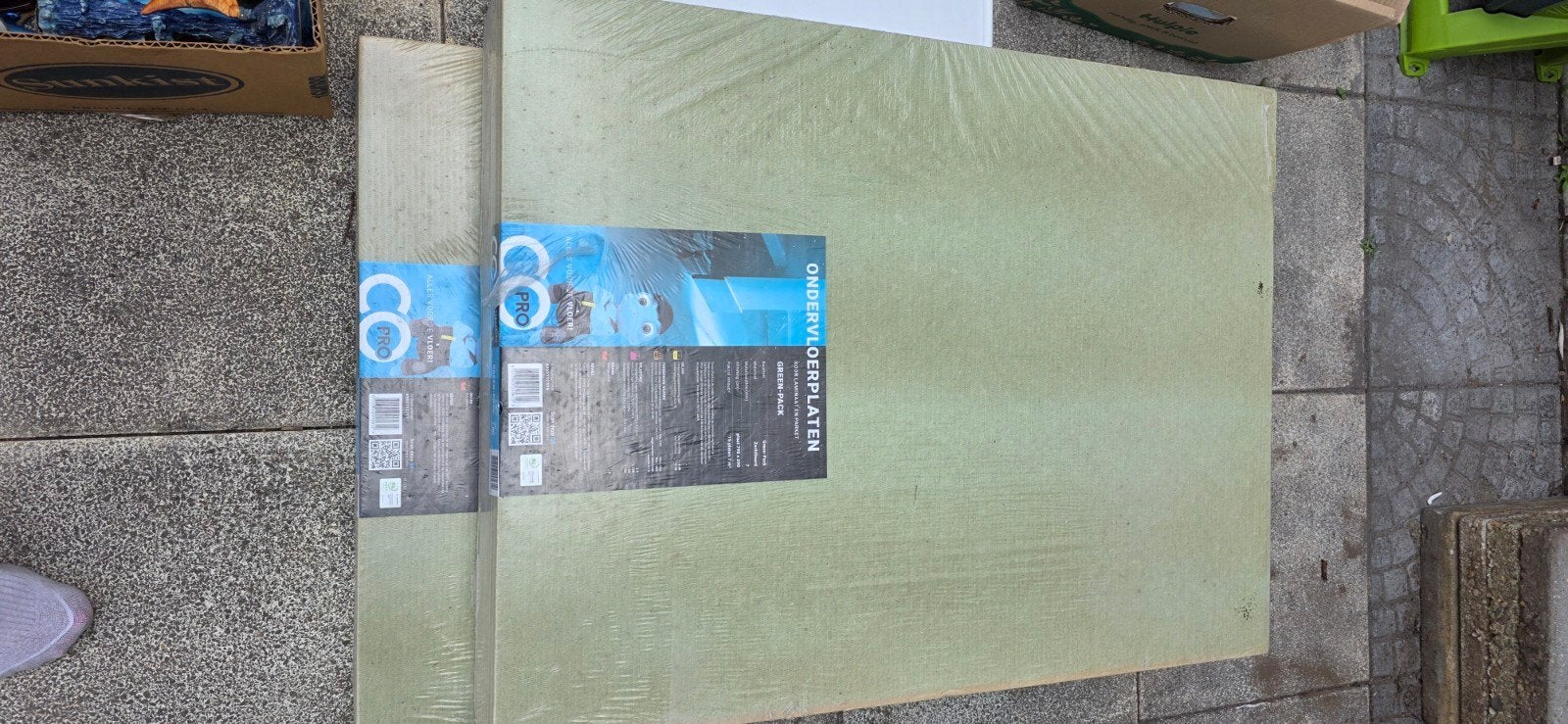 Ondervloerplaten voor laminaat of parket, Ophalen