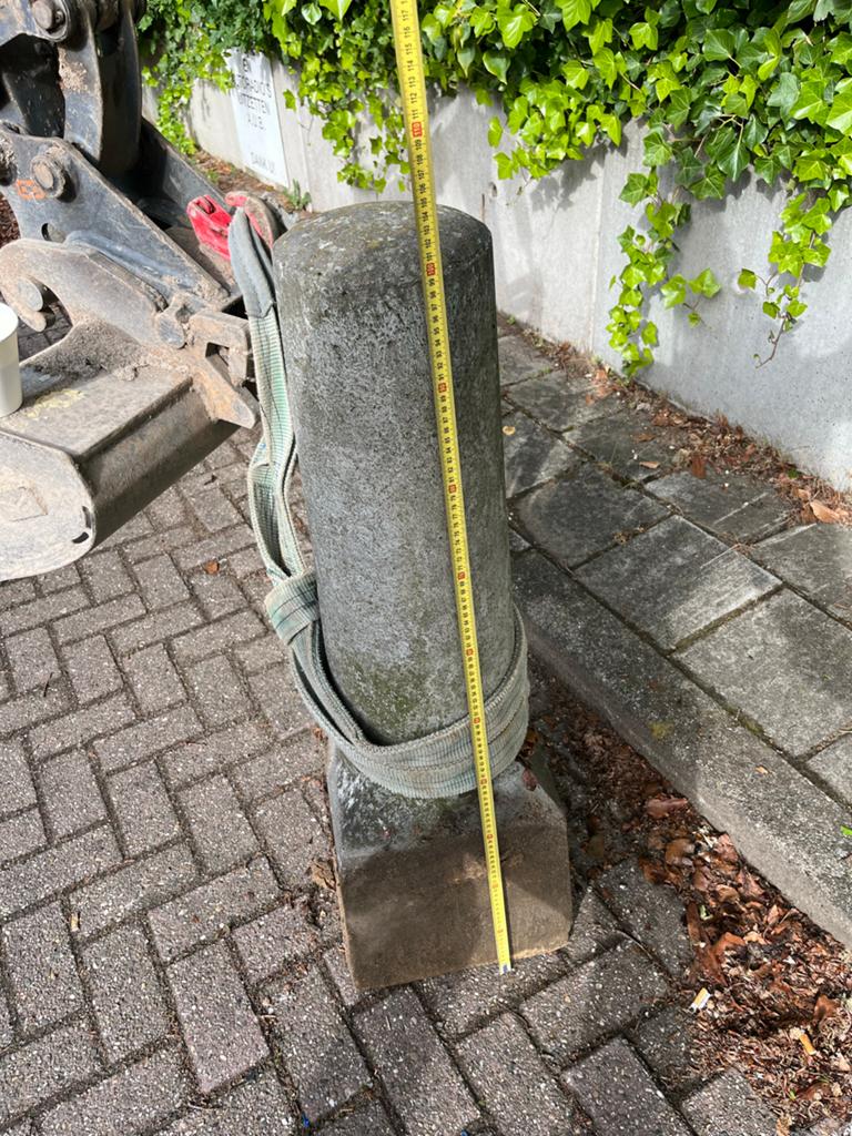 Betonnen paaltjes (4x) - 100cm hoog - Wegafzetting, Ophalen, Gebruikt