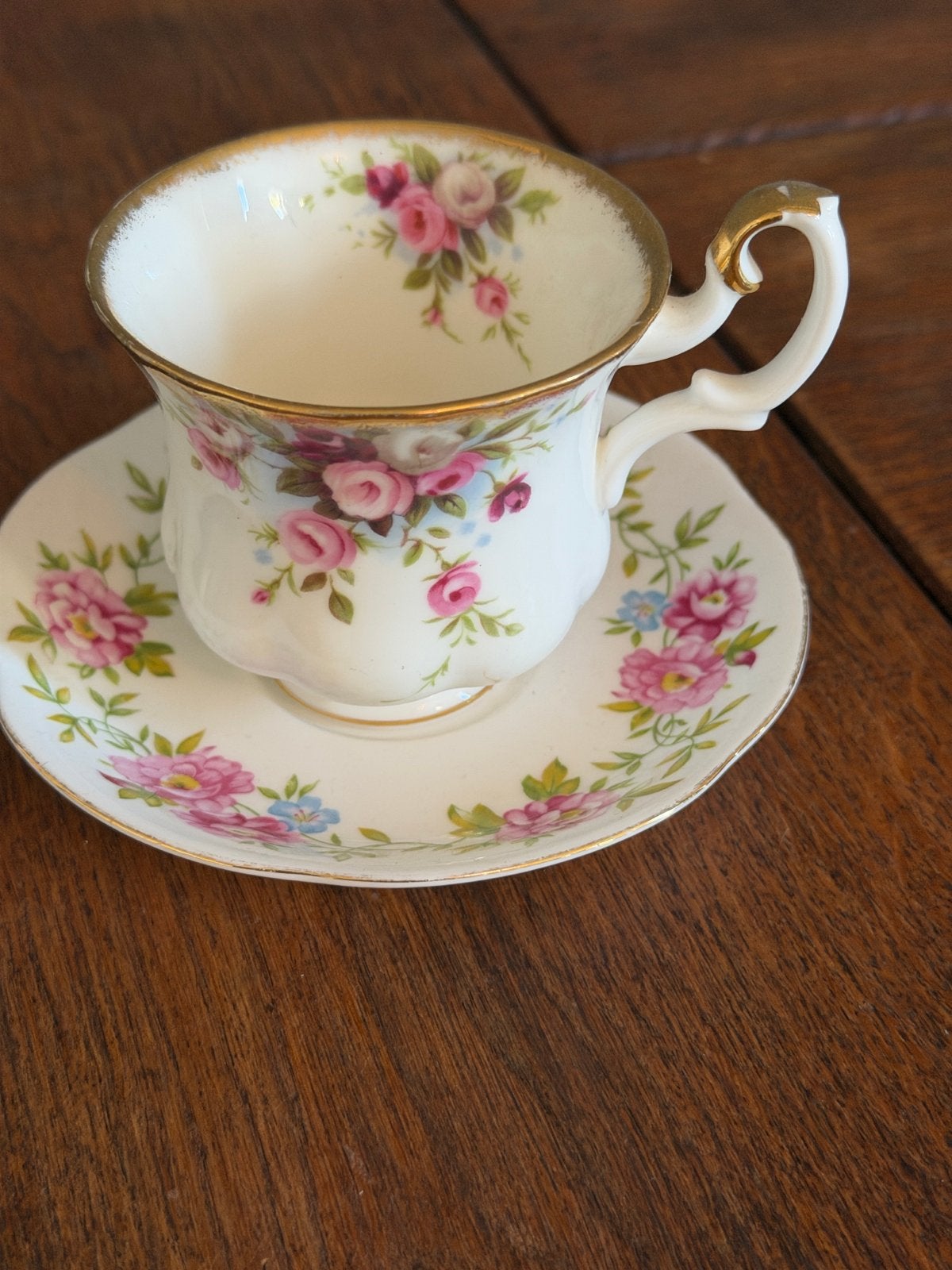Antiek Bone China Kop en Schotel - Royal Albert & Ascot, Ophalen of Verzenden