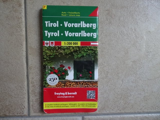 wegenkaart Tirol en Vorarlberg, Boeken, Atlassen en Landkaarten, 1800 tot 2000, Europa Overig, Ophalen of Verzenden, Landkaart