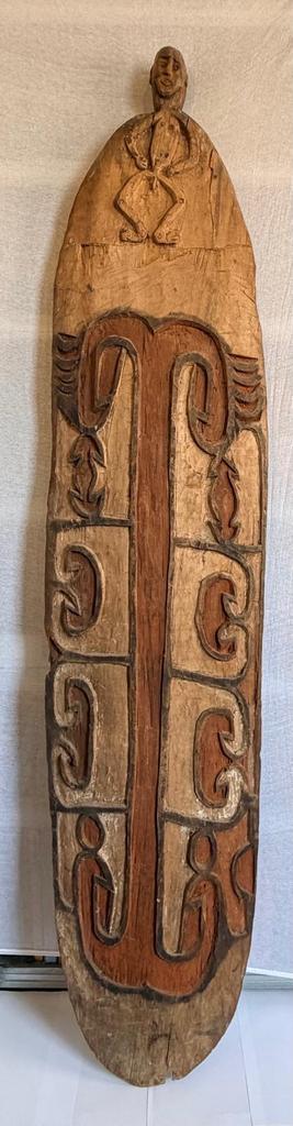 Asmat schild (195 bij 45), Antiek en Kunst, Ophalen