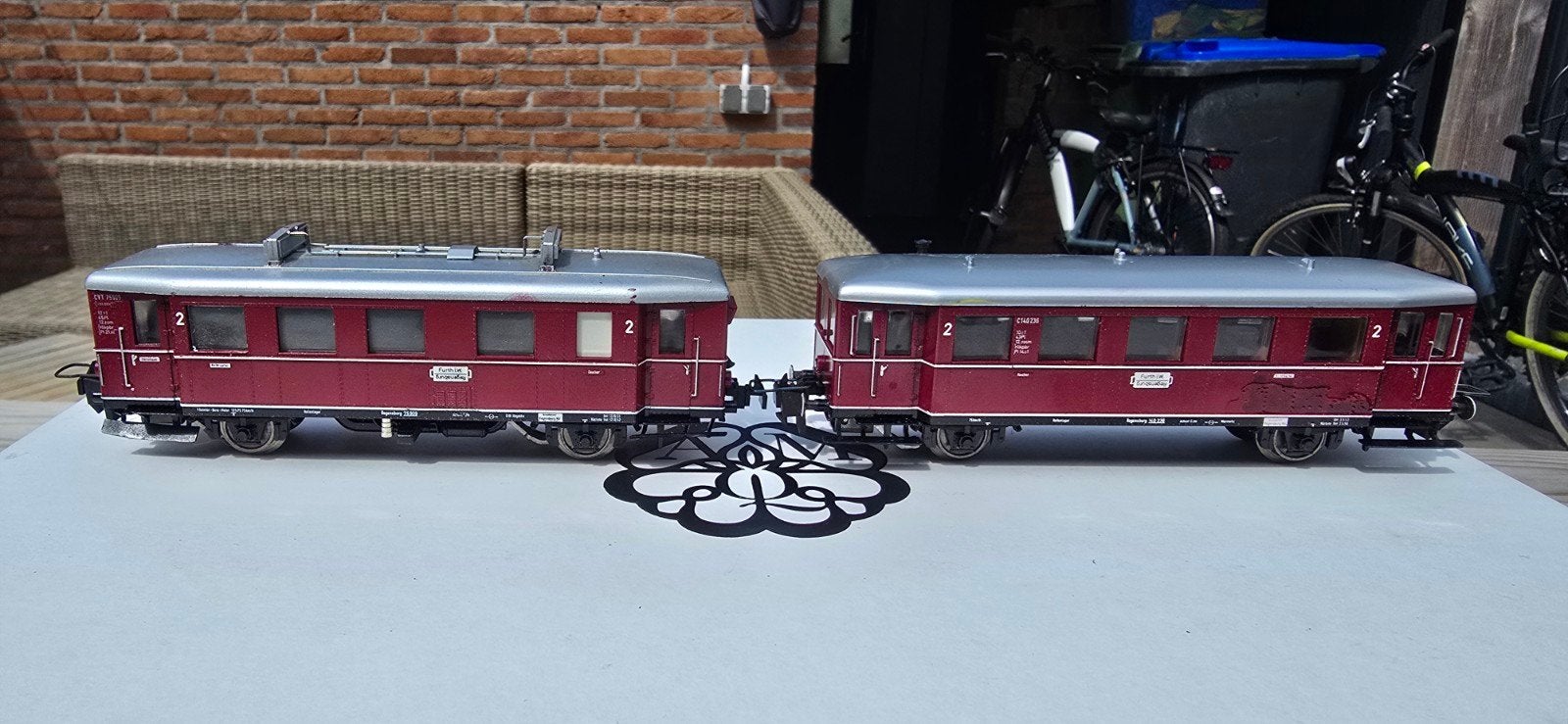 trix express H0 railbus rood 2 dlg., Gebruikt, Trix, Ophalen of Verzenden, Gelijkstroom