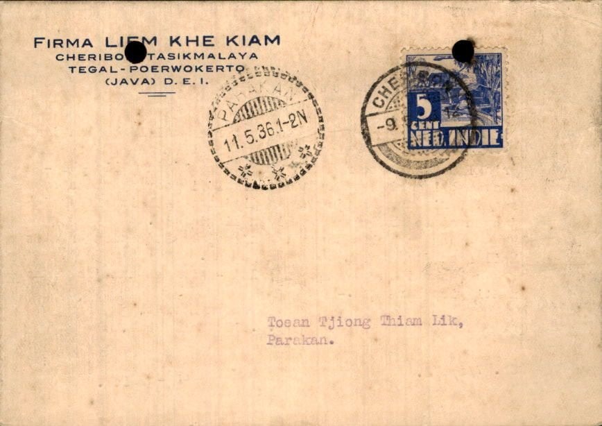 Nederlands Indië - Reclame - Liem Khe Kiam Tegal - 1911, Verzenden, Briefkaart