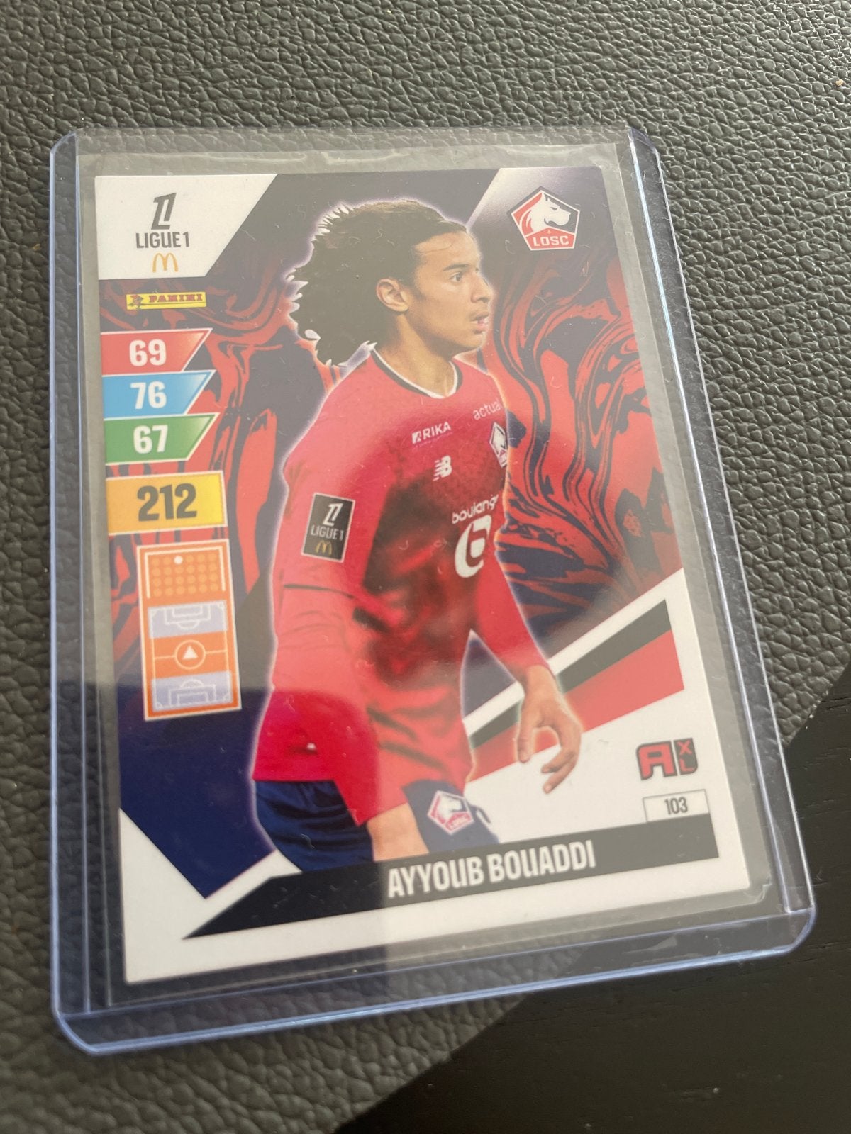 Panini Adrenalyn XL Ligue 1 A. Bouaddi LOSC Spelerskaart, Ophalen of Verzenden, Zo goed als nieuw, Buitenlandse clubs, Spelerskaart