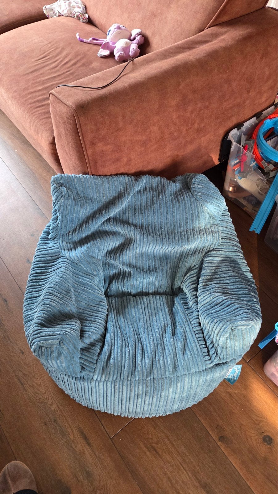 zitzak kinderen lounge pug kids, Huis en Inrichting, Ophalen, Gebruikt, Blauw, Zitzakstoel