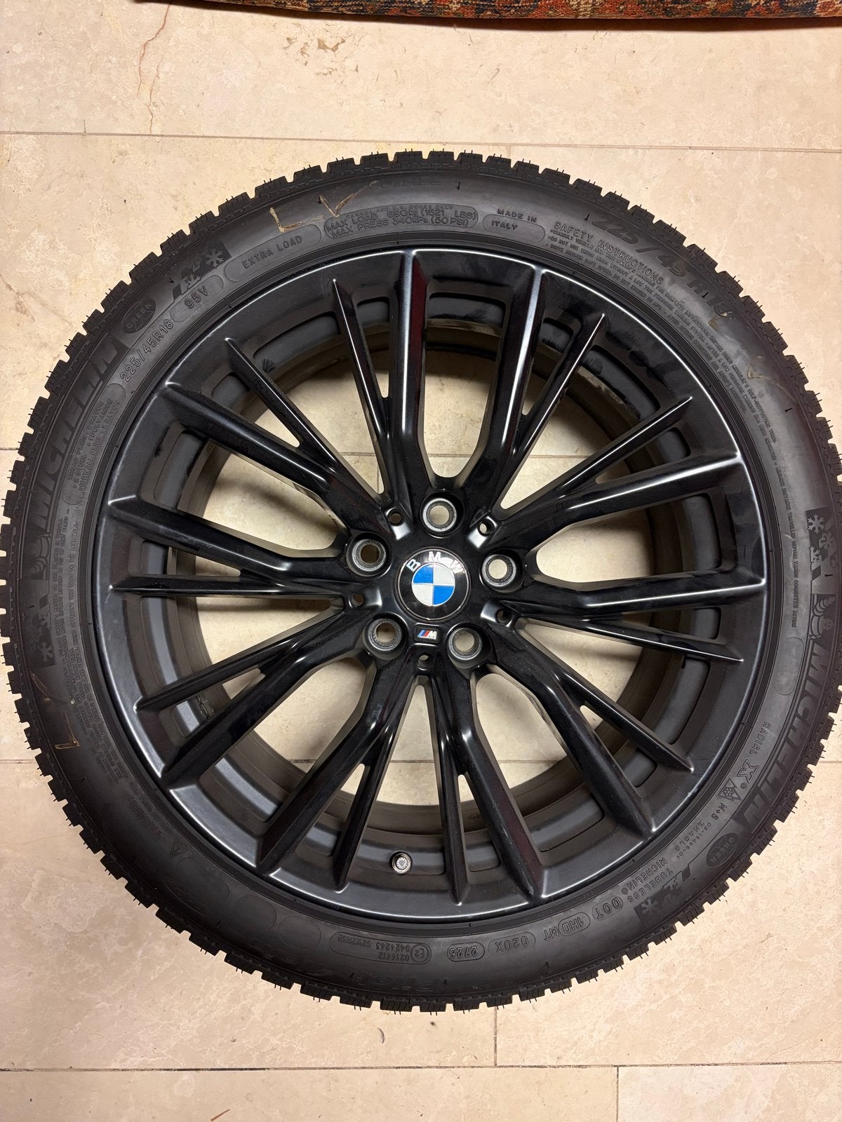 BMW 18 inch velgen met Michelin winterbanden, Ophalen, 18 inch, Gebruikt, Banden en Velgen
