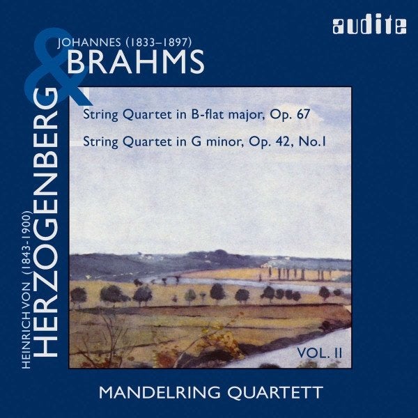 BRAHMS String quartet in b-flat major & g minor CD AUDITE, Cd's en Dvd's, Cd's | Klassiek, Zo goed als nieuw, Kamermuziek, Romantiek