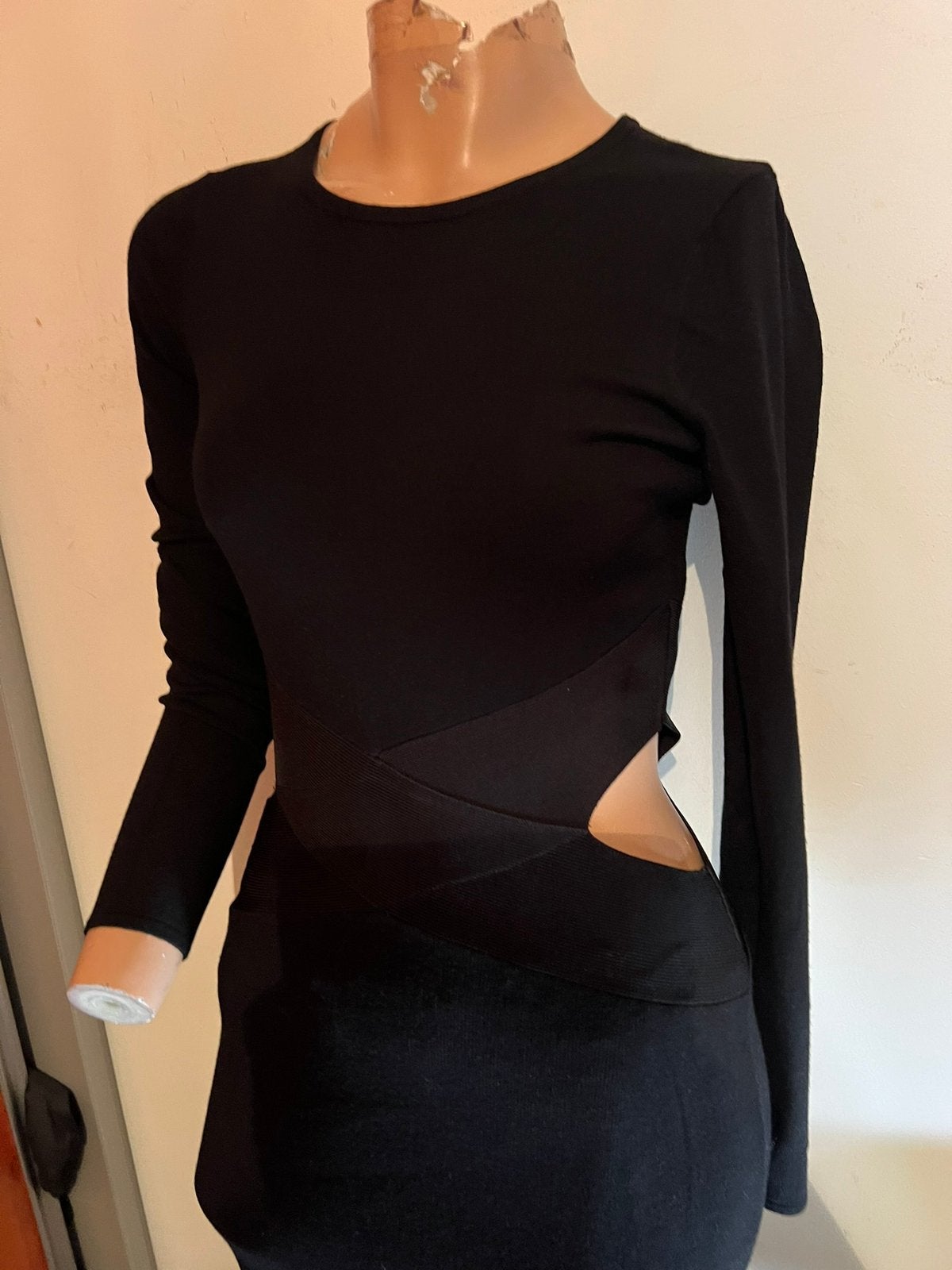 KAREN MILLEN jurk met open stukken maat S  origineel ZGAN, F, Karen Millen, G, Zwart