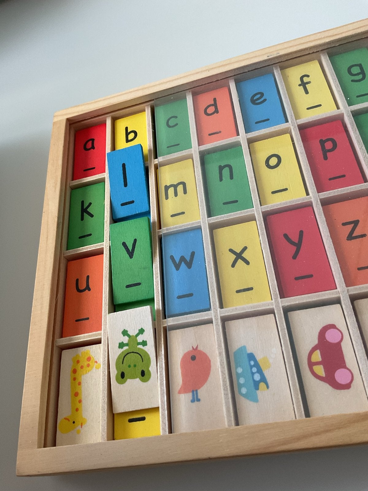 Houten alfabet puzzel - Leer letters en woorden, Ophalen of Verzenden, Gebruikt, Puzzelen