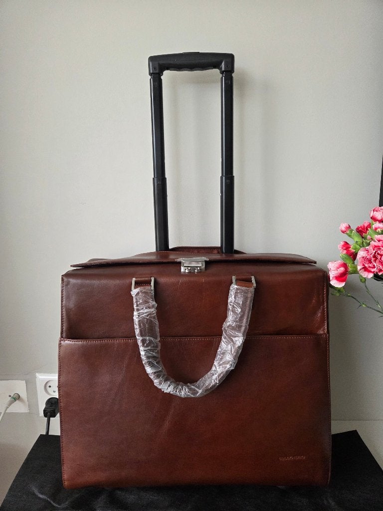 Claudio Ferrici Business Trolley Laptop 15.6', Wieltjes, Nieuw, Ophalen of Verzenden, Minder dan 35 cm
