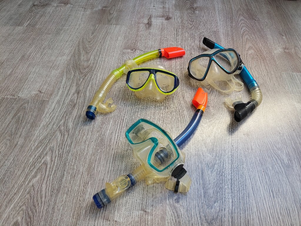 3x snorkelset, Watersport en Boten, Ophalen of Verzenden, Gebruikt, Snorkelset