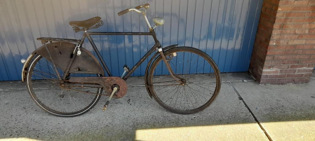 Klassieke Gazelle herenfiets uit 1943 - Vintage fiets, Fietsen en Brommers, Fietsen | Oldtimers, Ophalen, Terugtraprem, Gazelle