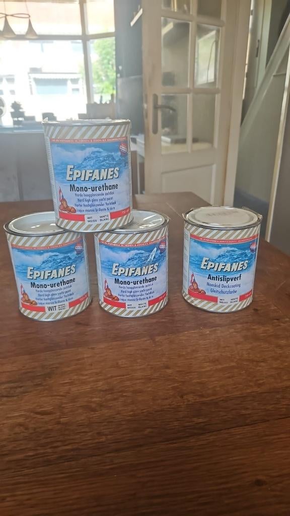 Epifanes mono urethane bootlak en epifanes antislipverf, Ophalen, Wit, Nieuw, Lak