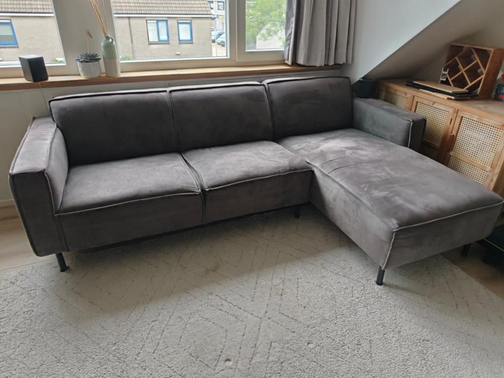 Nette hoek bank Leen Bakker 245cm, Huis en Inrichting, Ophalen, Gebruikt, Metaal