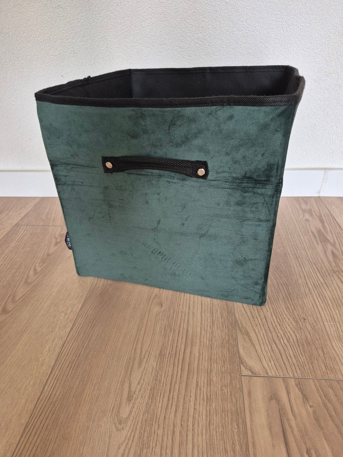 Velvet mand donkergroen - Gusta opbergmand, Ophalen, Gebruikt, Groen, Textiel
